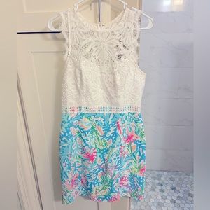 Lilly Pulitzer lace and print dress